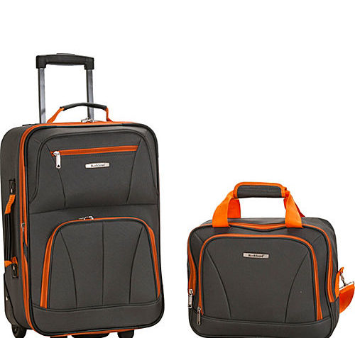 Rockland 2 piece luggage set charcoal