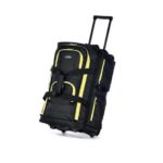 Olympia 22 inch duffel bag black and yellow